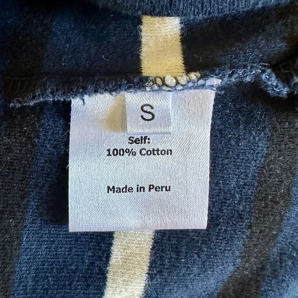 La Ligne New York Striped Cotton Breton Tee in Navy/Black/Cream - Picture 5 of 5